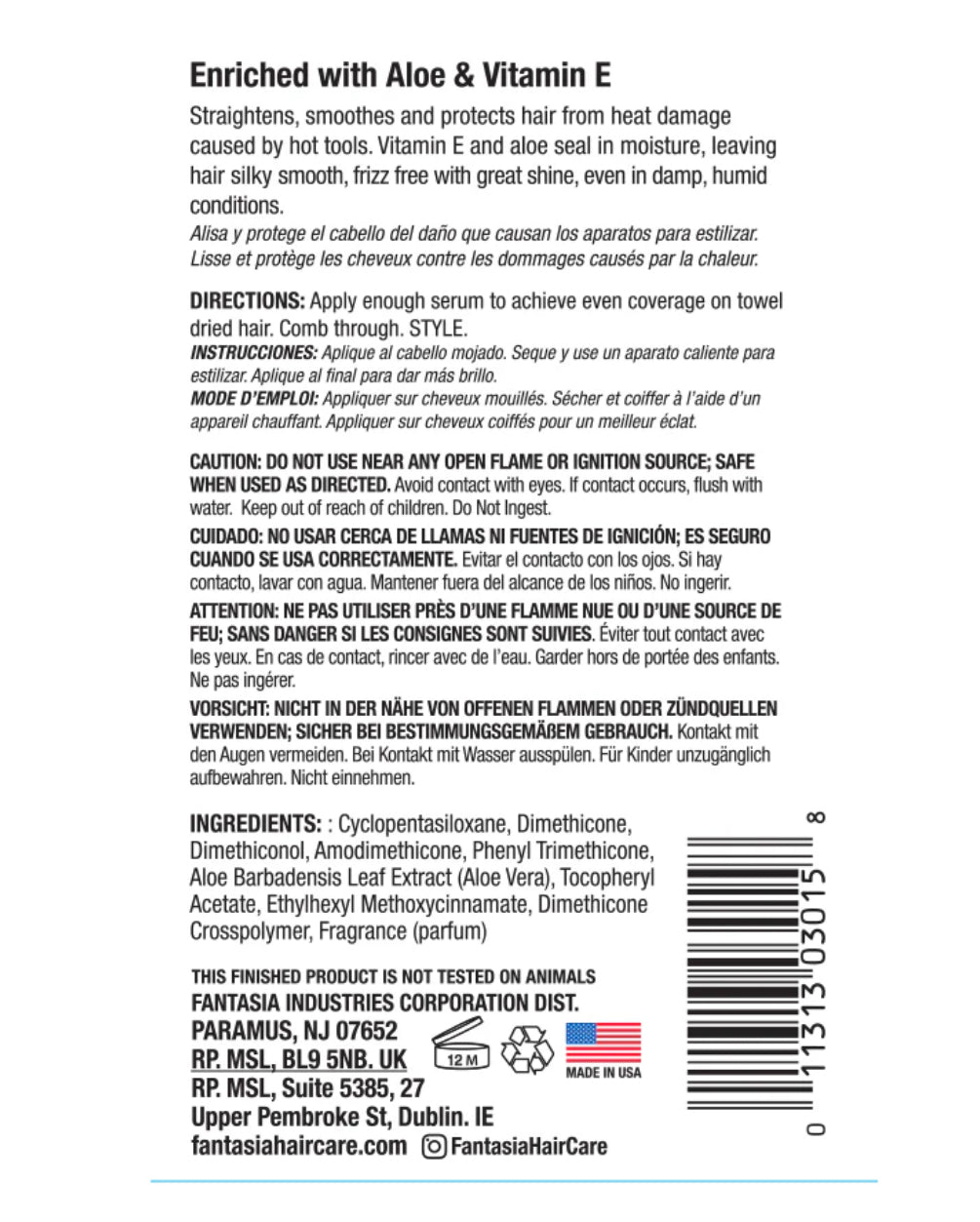 HEAT PROTECTOR ‣ STRAIGHTENING SERUM / 2 OZ.