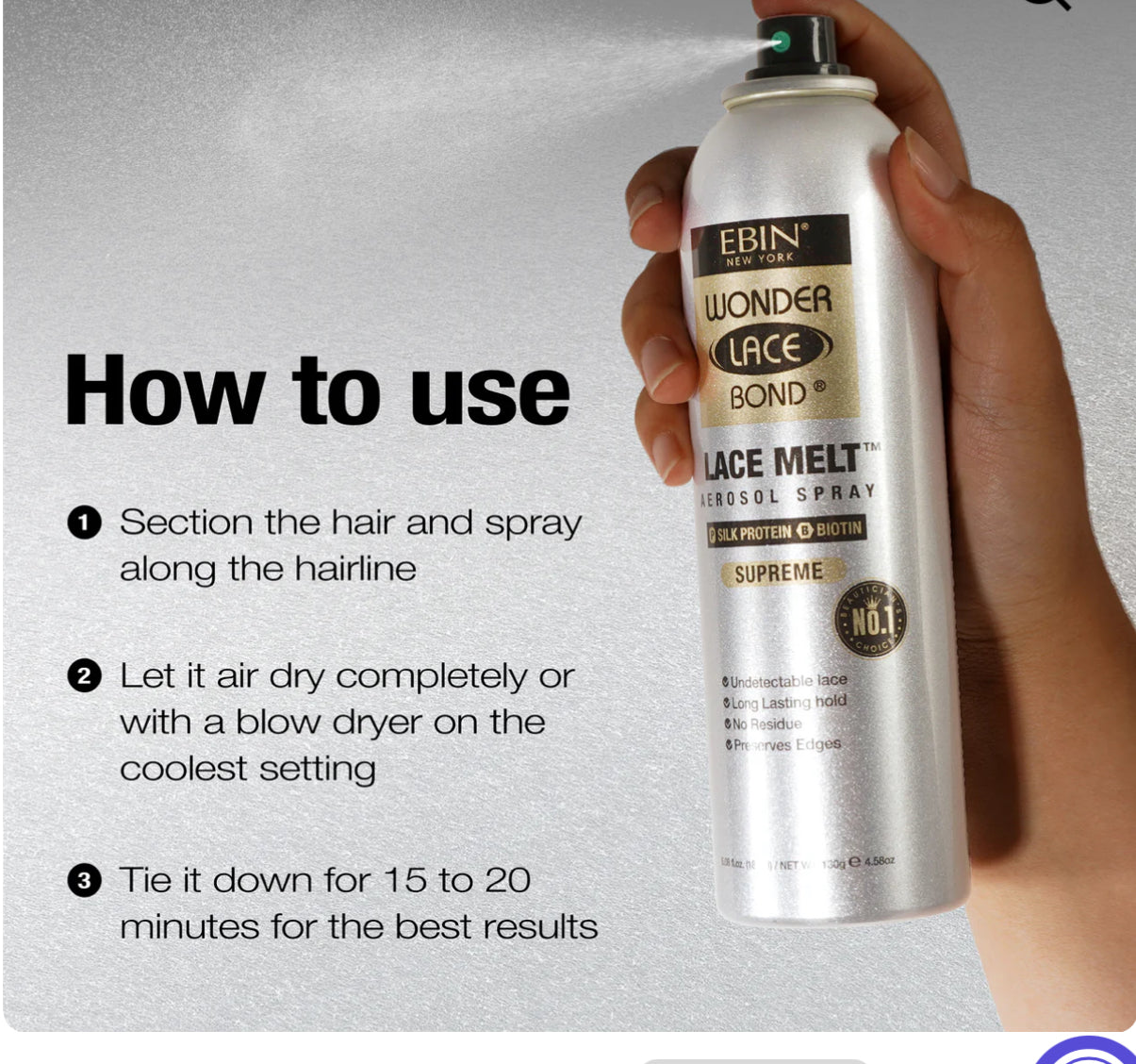 WONDER LACE BOND LACE MELT AEROSOL SPRAY- SILK PROTEIN
