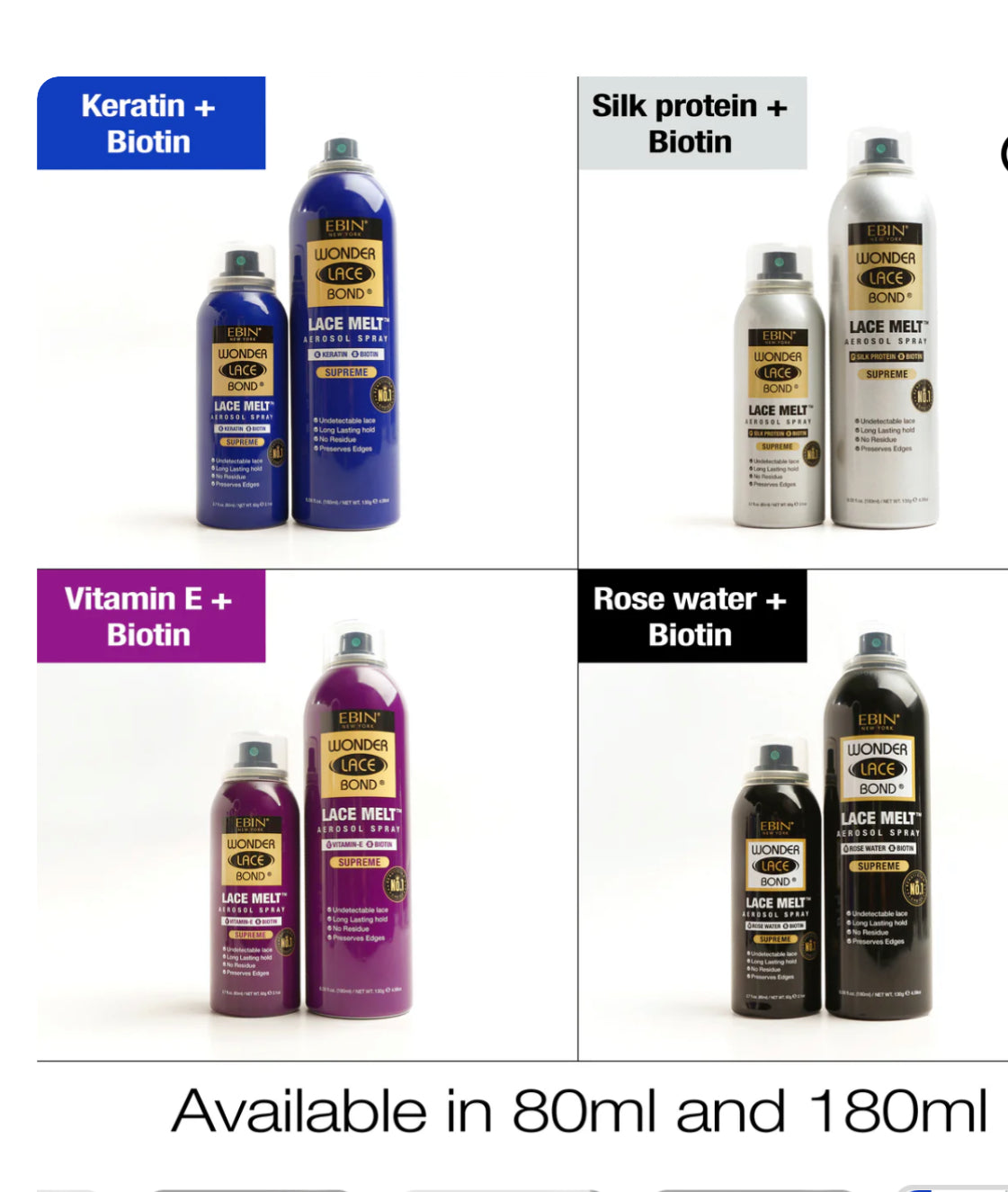 WONDER LACE BOND LACE MELT AEROSOL SPRAY- SILK PROTEIN