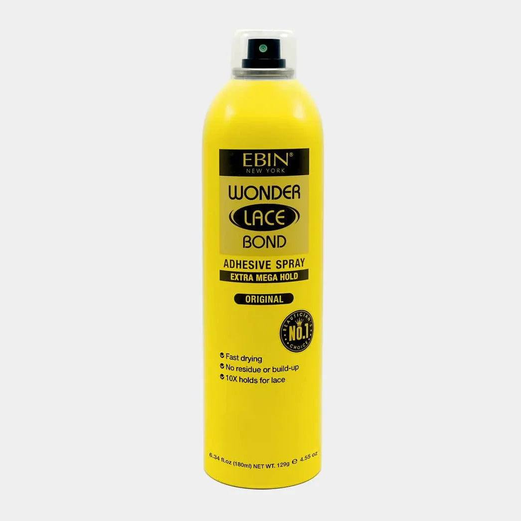 Wonder lace bond wig adhesive spray extra mega hold.